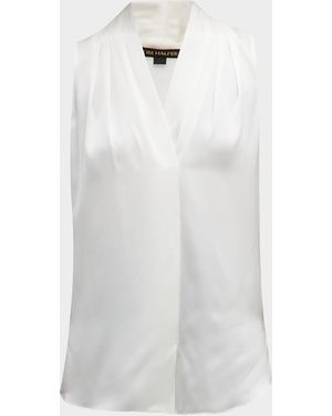 Kobi Halperin Mila Silk-Stretch Sleeveless Top - White