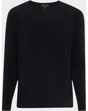 Barefoot Dreams Ribbed Nylon Viscose Crewneck Sweater - Blue