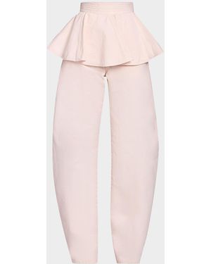 Alaïa Tinted Peplum Denim Belt - Pink