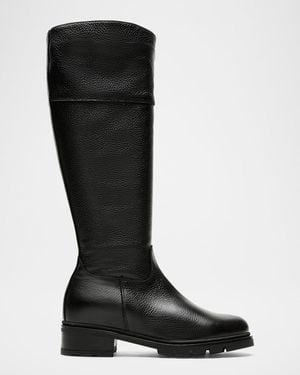 La Canadienne Scottie Leather Lug-Sole Knee-High Boots - Black
