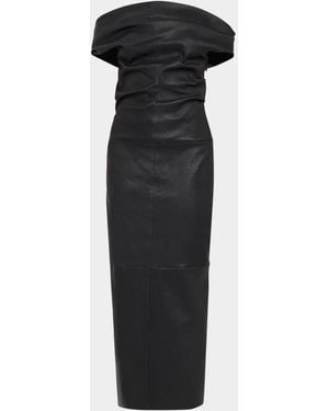 Jonathan Simkhai Vessia Leather Maxi Dress - Black