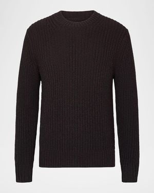 Vince Utility Shaker Merino Wool Sweater - Black