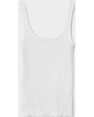 Rag & Bone The Essential Rib Scoop-Neck Tank - Orange