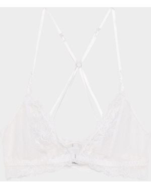 Lise Charmel Source Beaute Embroidered Soft Cup Bralette - White