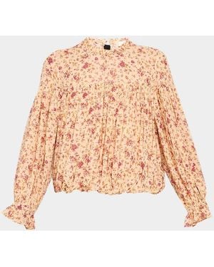 Ulla Johnson Pearl Silk Chiffon Blouse - Natural