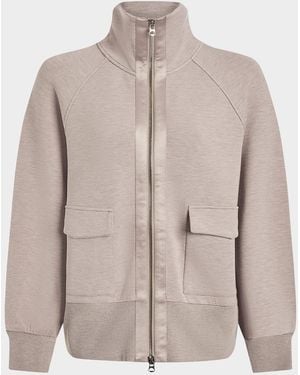 Varley Roxbury Zip-Front Sweatshirt - Natural