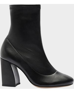 Alexandre Birman Leather Skinny Ankle Booties - Black