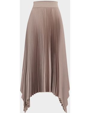 JOSEPH Ade Pleated Handkerchief Maxi Skirt - Brown
