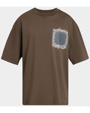 Amiri Apos;S Ma Quad Bandana T-Shirt - Brown