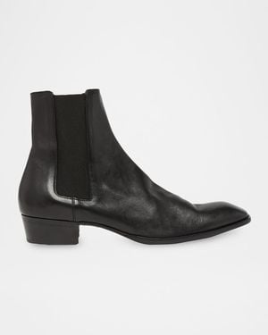 Saint Laurent Apos;S Stanton Leather Chelsea Boots - Black