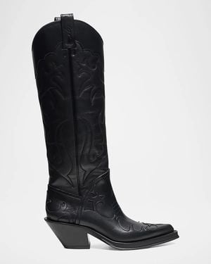 Gabriela Hearst Capitana 50Mm Leather Boots - Black