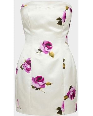 Nicholas Kaline Floral Satin Strapless Mini Dress - Multicolor