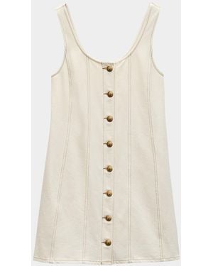 Rag & Bone Featherweight Laney Button-Front Mini Dress - White
