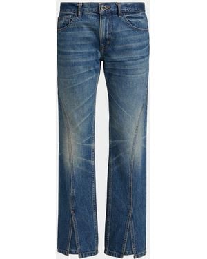 Brandon Maxwell The Campbell Spiral Seam Jeans - Blue