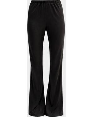 Lamarque Emile Straight-Leg Satin Pants - Black