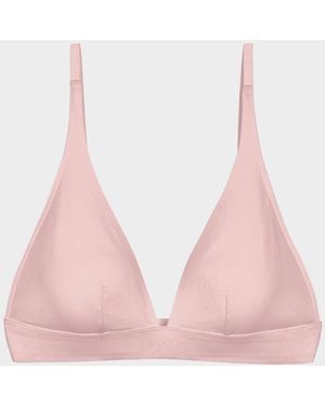 Wolford Beauty Cotton Solid Triangle Bralette - Pink