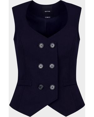 Smythe Double-Breasted Waistcoat - Blue