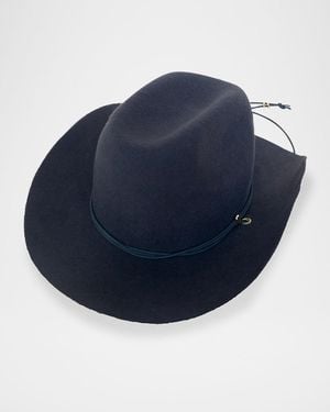 Van Palma Merino Wool Cowboy Hat - Blue