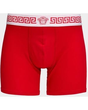 Versace Apos;S Medusa Head Greca Boxer Briefs - Red
