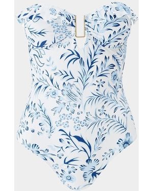 Melissa Odabash Corfu Strapless One-Piece Swimsuit - Blue