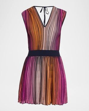 Ramy Brook Marisol Ombre Knit Mini Dress - Purple