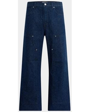 Hudson Jeans Apos;S Wide-Leg Denim Carpenter Pants - Blue