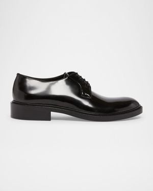 Saint Laurent Kiddo 25 Leather Derby Shoes - Black