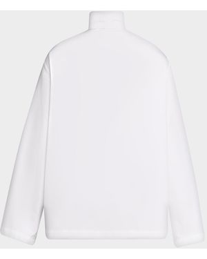 Alaïa Cotton Poplin Reverse Jacket - White