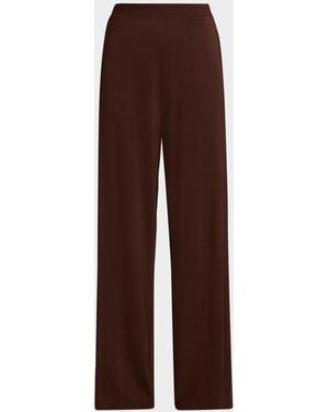 Generation Love Kelela Sheen Jersey Wide-Leg Pants - Brown