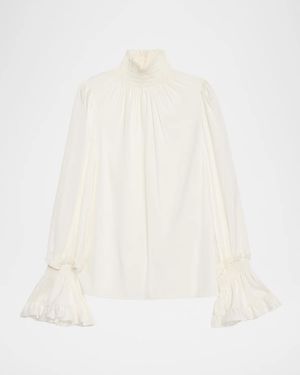 Kobi Halperin Maxine Smocked Blouse - White