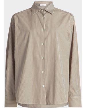 A.L.C. Mason Striped Cotton Shirt - Brown