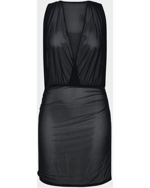 Sunshine 79 Maximal Mesh Mini Dress - Black