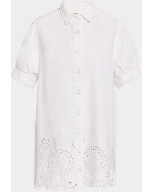 FRAME The Eyelet Play Dress - White