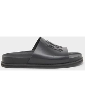 Amiri Apos;S Ma Leather Slides - Black