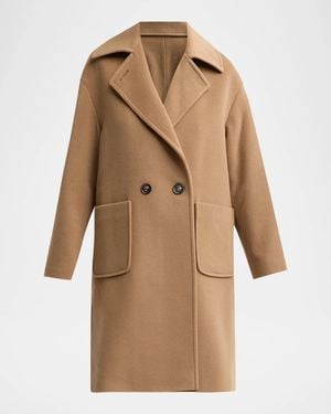 Cinzia Rocca Icons Wool &Amp; Cashmere-Blend Double-Breasted Coat - Natural