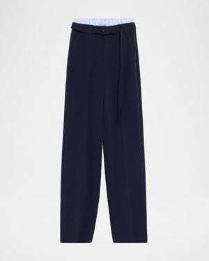 Cinq À Sept Aron Double-Waistband Pants - Blue
