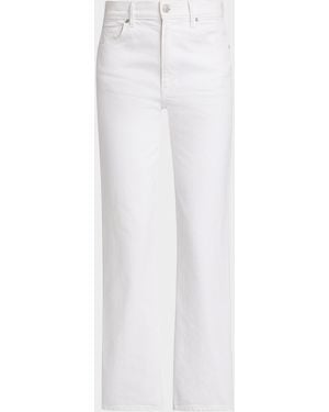 Veronica Beard Leah Mid-Rise Straight Ankle Jeans - White