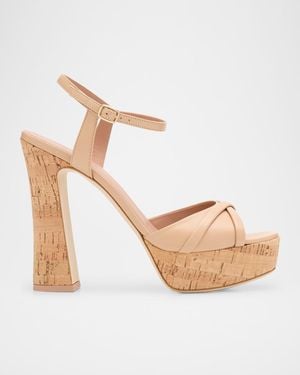 Malone Souliers Keaton Leather Cork Platform Sandals - Multicolor