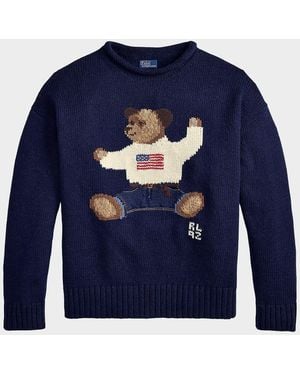 Polo Ralph Lauren Polo Bear Roll-Neck Sweater - Blue