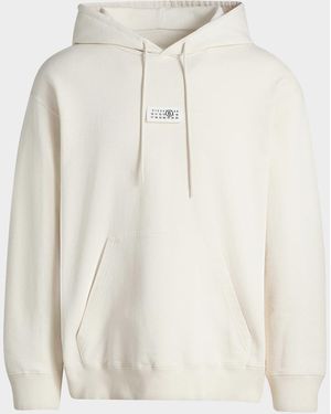 Maison Margiela Apos;S Numeric Cotton Hoodie - White