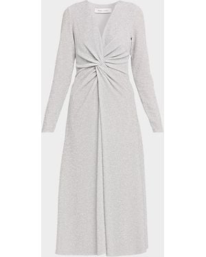 Prabal Gurung Twist Front Long Sleeve Dress - White