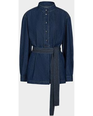 Twp Tamzin Denim Belted Jacket - Blue