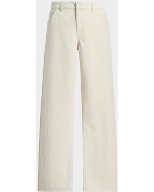 Lamarque Taleen Cotton-Linen Wide-Leg Pants - White