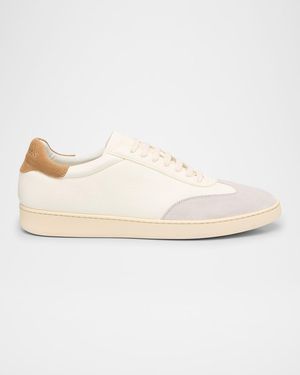 Stuart Weitzman Apos;S Banner Leather T-Toe Low-Top Sneakers - Natural