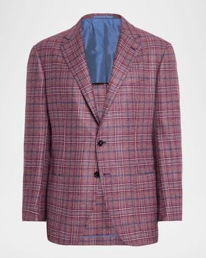 Cesare Attolini Apos;S Cashmere Windowpane Check Sport Coat - Purple