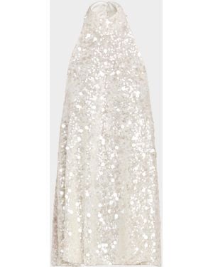 HELSI Megan Backless Sequin Halter Mini Dress - White