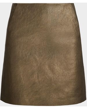 Ralph Lauren Leather Mini Skirt - Green