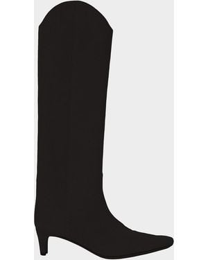 STAUD Western Suede Wally Boots - Black