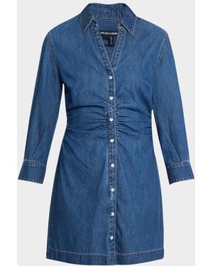 Veronica Beard Maura Denim Mini Dress - Blue