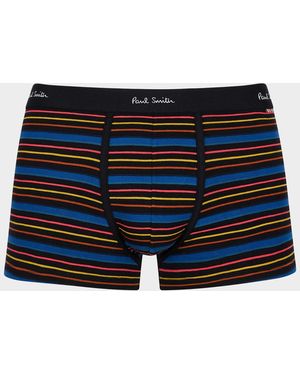 Paul Smith Kean Striped Stretch-Cotton Trunk Briefs - Blue